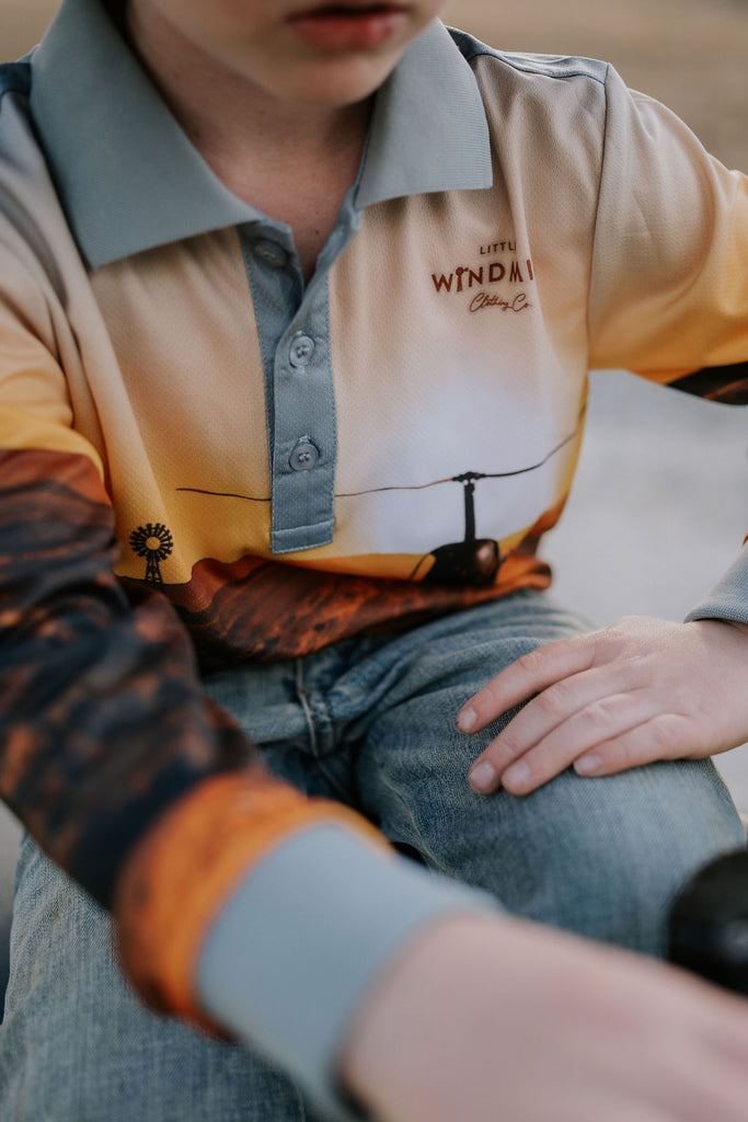 "The Cattle Load" Chopper Fishing Long Sleeve Shirt-Little Windmill Clothing Co