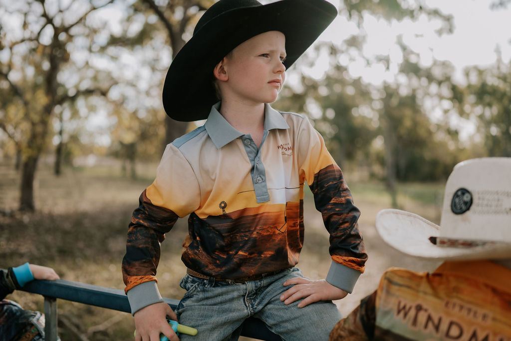 "The Cattle Load" Chopper Fishing Long Sleeve Shirt-Little Windmill Clothing Co