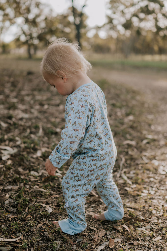 Bucking Bull Jersey Cotton Onesie-Little Windmill Clothing Co