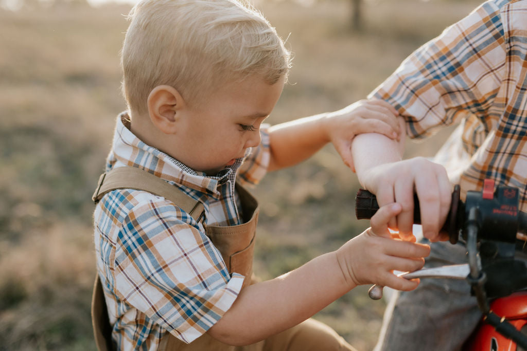 "Blaze" Brown Overalls-Little Windmill Clothing Co