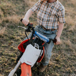 "Austin" Checked Tan Short Sleeve Shirt-Little Windmill Clothing Co