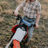 "Austin" Checked Tan Short Sleeve Shirt-Little Windmill Clothing Co