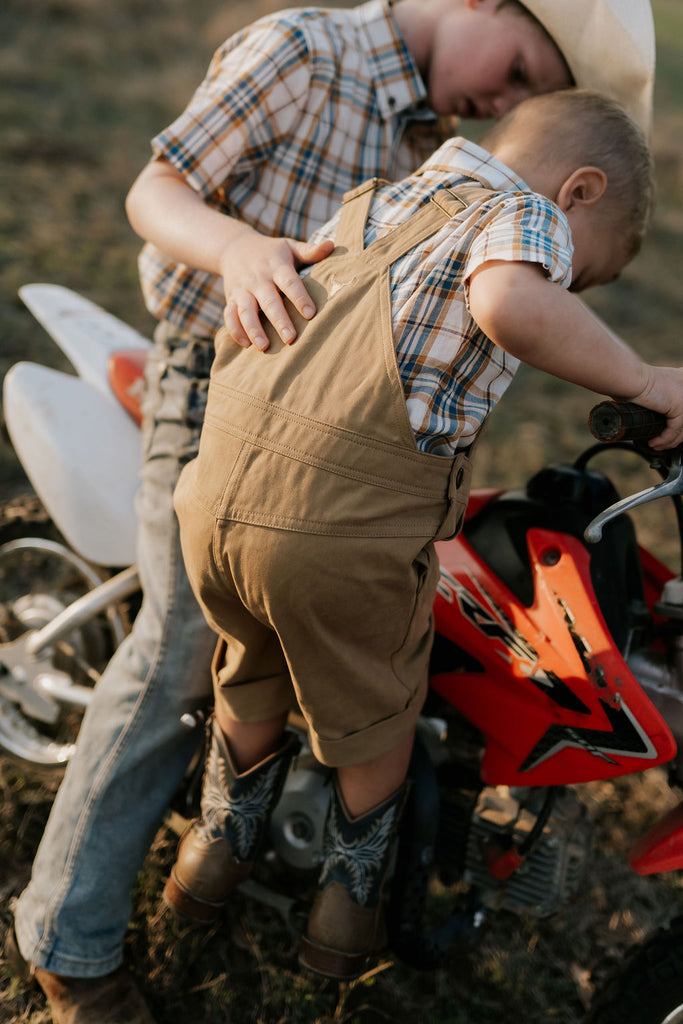 "Blaze" Brown Overalls-Little Windmill Clothing Co