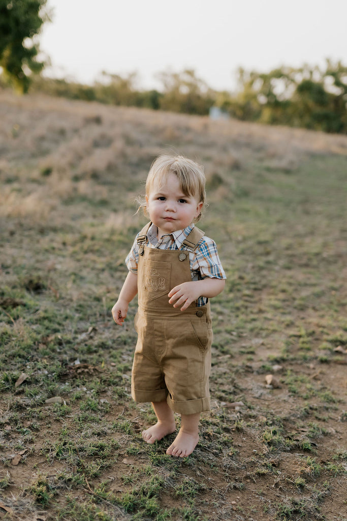 "Blaze" Brown Overalls-Little Windmill Clothing Co
