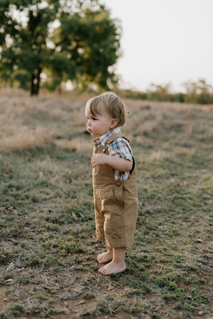 "Blaze" Brown Overalls-Little Windmill Clothing Co