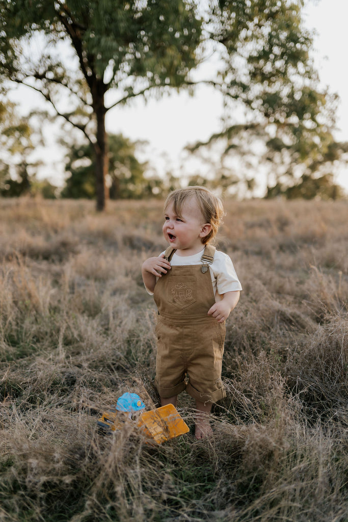 "Blaze" Brown Overalls-Little Windmill Clothing Co