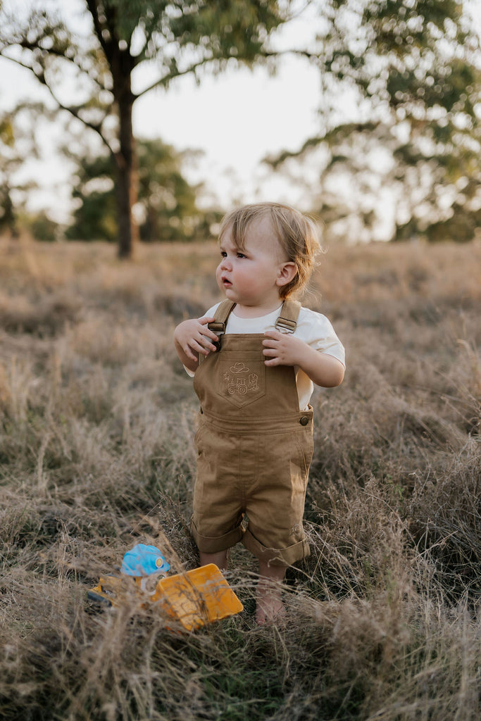 "Blaze" Brown Overalls-Little Windmill Clothing Co