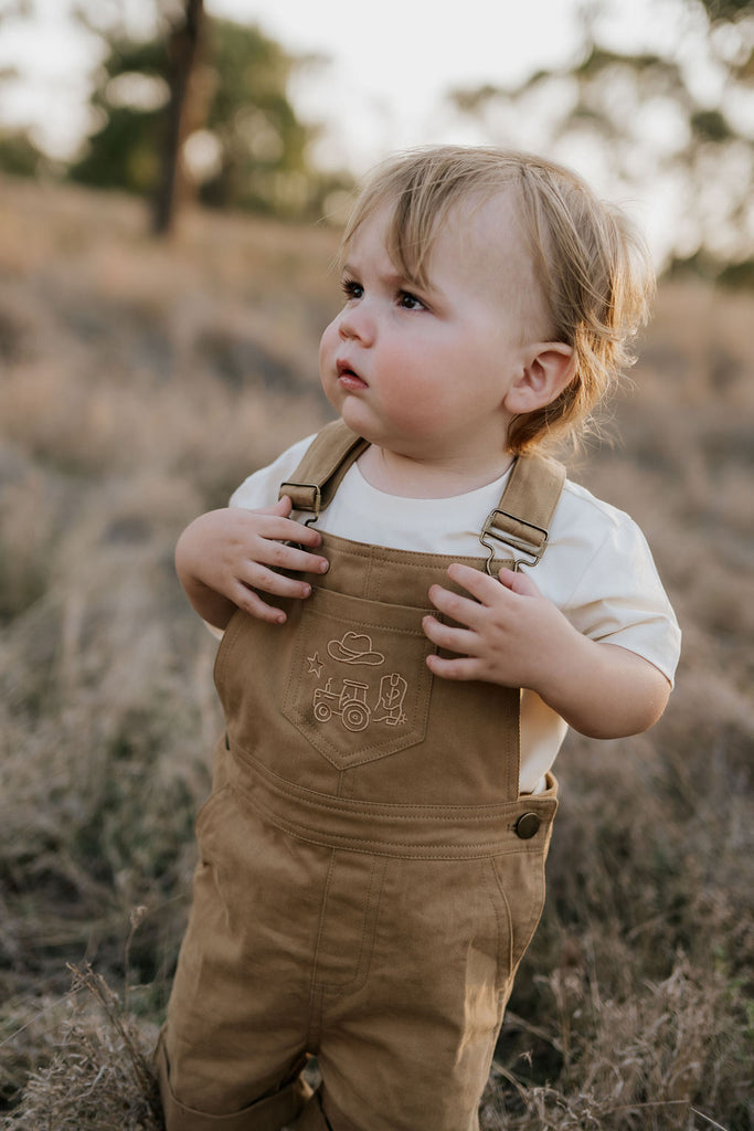 "Blaze" Brown Overalls-Little Windmill Clothing Co