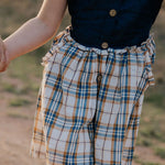 "Arizona" Dark Denim Check Swing Dress-Little Windmill Clothing Co