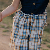 "Arizona" Dark Denim Check Swing Dress-Little Windmill Clothing Co