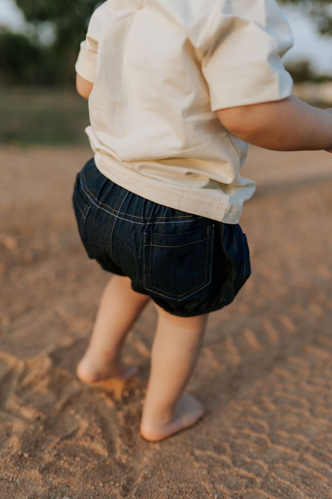 "Harley" Denim Baby Bloomers-Little Windmill Clothing Co