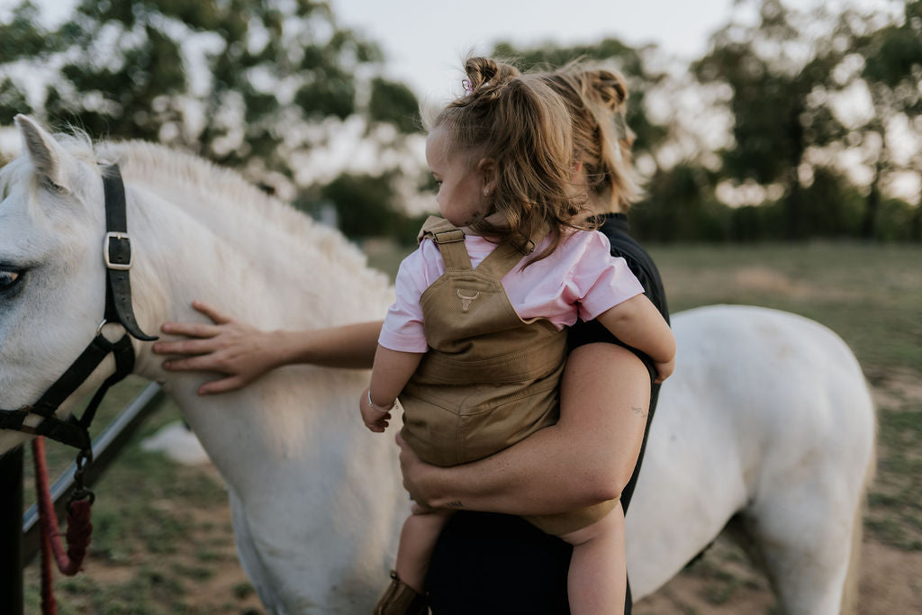 "Blaze" Brown Overalls-Little Windmill Clothing Co