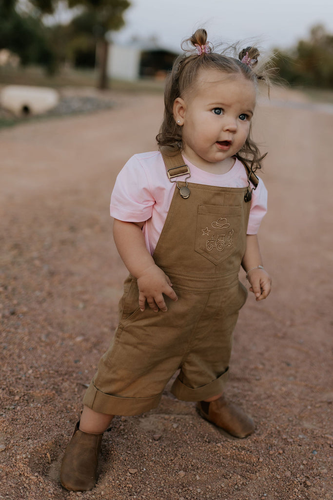 "Blaze" Brown Overalls-Little Windmill Clothing Co