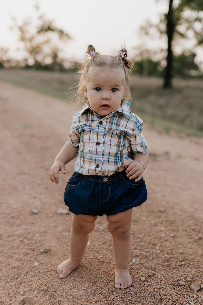 "Harley" Denim Baby Bloomers-Little Windmill Clothing Co