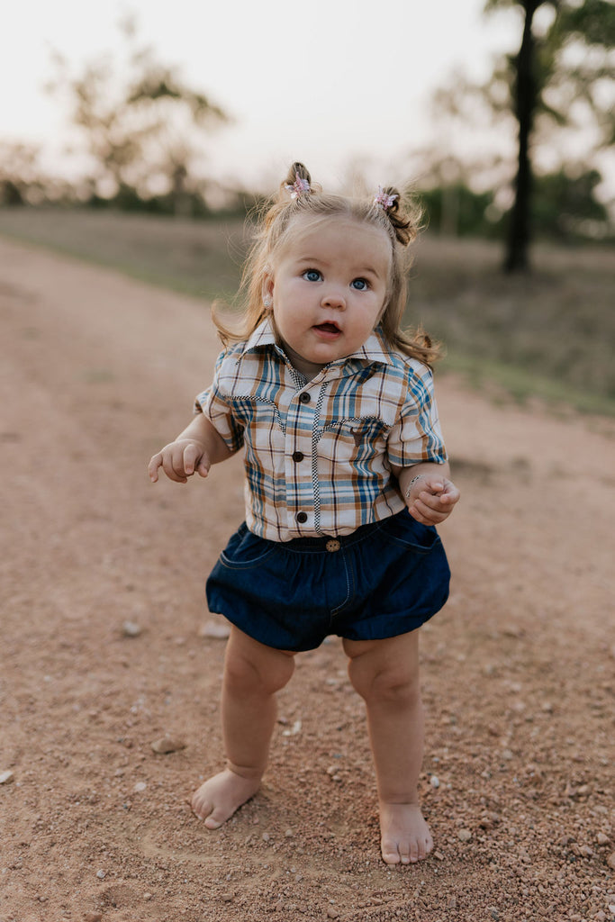 "Harley" Denim Baby Bloomers-Little Windmill Clothing Co
