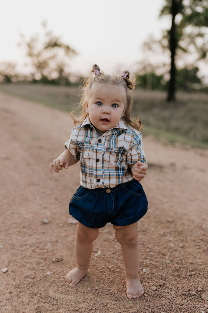"Harley" Denim Baby Bloomers-Little Windmill Clothing Co