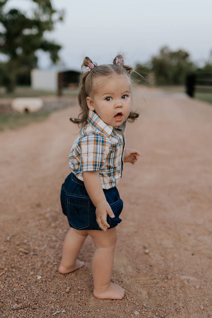 "Harley" Denim Baby Bloomers-Little Windmill Clothing Co