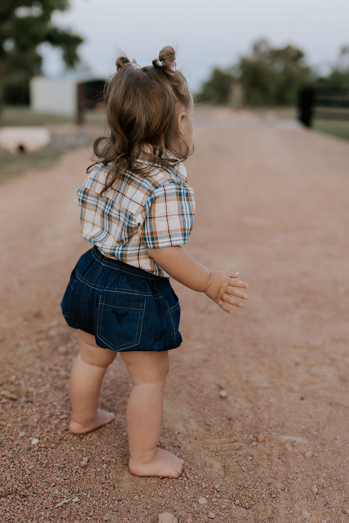 "Harley" Denim Baby Bloomers-Little Windmill Clothing Co