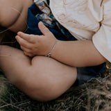 "Monica" Denim Baby Bloomers With Check Tie-Little Windmill Clothing Co