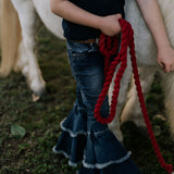 LW Dark Wash Bell Bottom Flare Jeans-Little Windmill Clothing Co