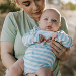 "Colt" Blue Stripe Cotton Jumpsuit-Little Windmill Clothing Co