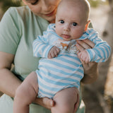 "Colt" Blue Stripe Cotton Jumpsuit-Little Windmill Clothing Co