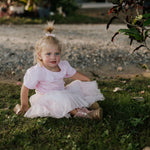 LIMITED EDITION Embroidered Tee - Kids - SOFT PINK-Little Windmill Clothing Co