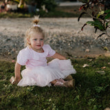 LIMITED EDITION Embroidered Tee - Kids - SOFT PINK-Little Windmill Clothing Co
