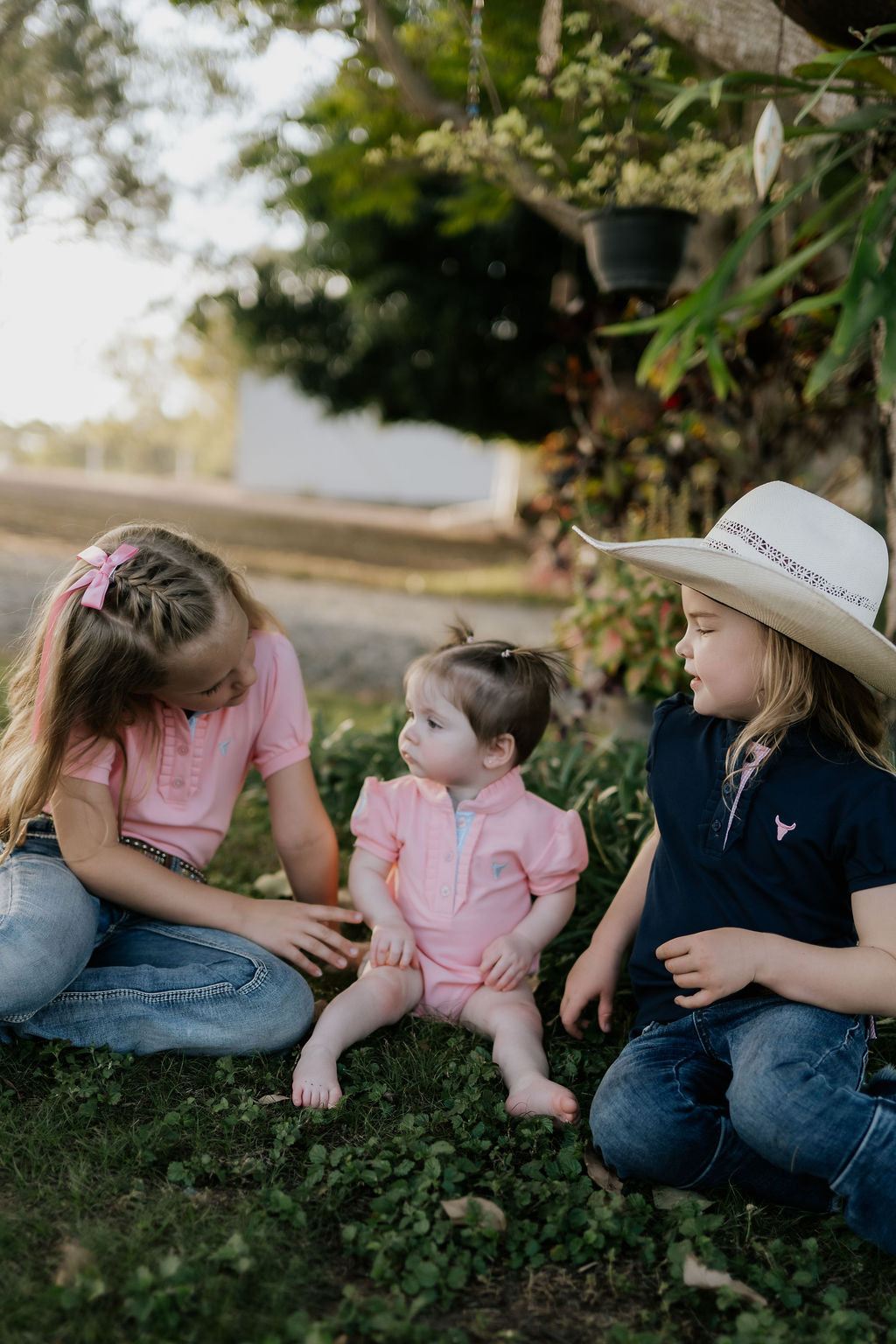 "Keira" Baby Pink Ruffle Polo-Little Windmill Clothing Co