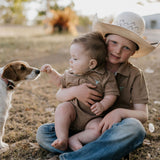 "Clayton" Caramel Boy's Polo-Little Windmill Clothing Co