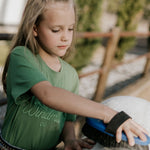 LIMITED EDITION Embroidered Tee - Kids - MOSS GREEN-Little Windmill Clothing Co
