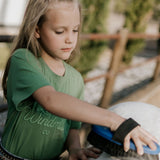 LIMITED EDITION Embroidered Tee - Kids - MOSS GREEN-Little Windmill Clothing Co