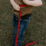 LIMITED EDITION embroidered kids tee dust brown collar detail showing premium tee construction