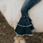LW Dark Wash Bell Bottom Flare Jeans-Little Windmill Clothing Co
