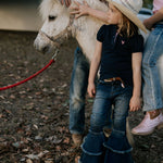 LW Dark Wash Bell Bottom Flare Jeans-Little Windmill Clothing Co