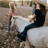 LW Dark Wash Bell Bottom Flare Jeans-Little Windmill Clothing Co