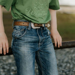 LIMITED EDITION Embroidered Tee - Kids - MOSS GREEN-Little Windmill Clothing Co