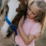"Keira" Baby Pink Ruffle Polo-Little Windmill Clothing Co