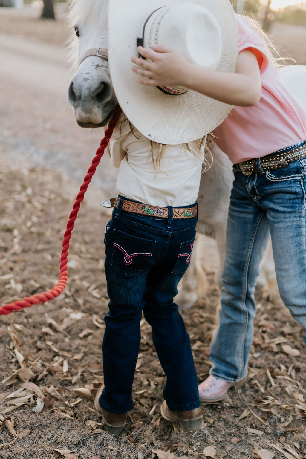Little Windmill girls bootcut jeans front view showing classic girls bootcut denim jeans