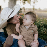 "Clayton" Caramel Boy's Polo-Little Windmill Clothing Co