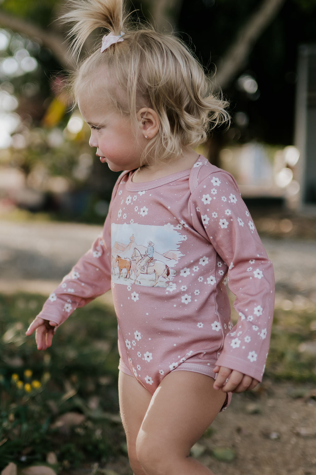Filly floral cotton jumpsuit front view showing beautiful floral print on relaxed cotton jumpsuit
