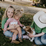 LIMITED EDITION Embroidered Tee - Kids - MOSS GREEN-Little Windmill Clothing Co