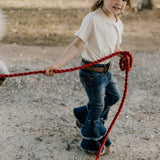LIMITED EDITION embroidered kids tee cream flat lay showing full design and classic cream