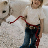 LIMITED EDITION embroidered kids tee cream back view showing relaxed fit and timeless cream colourway
