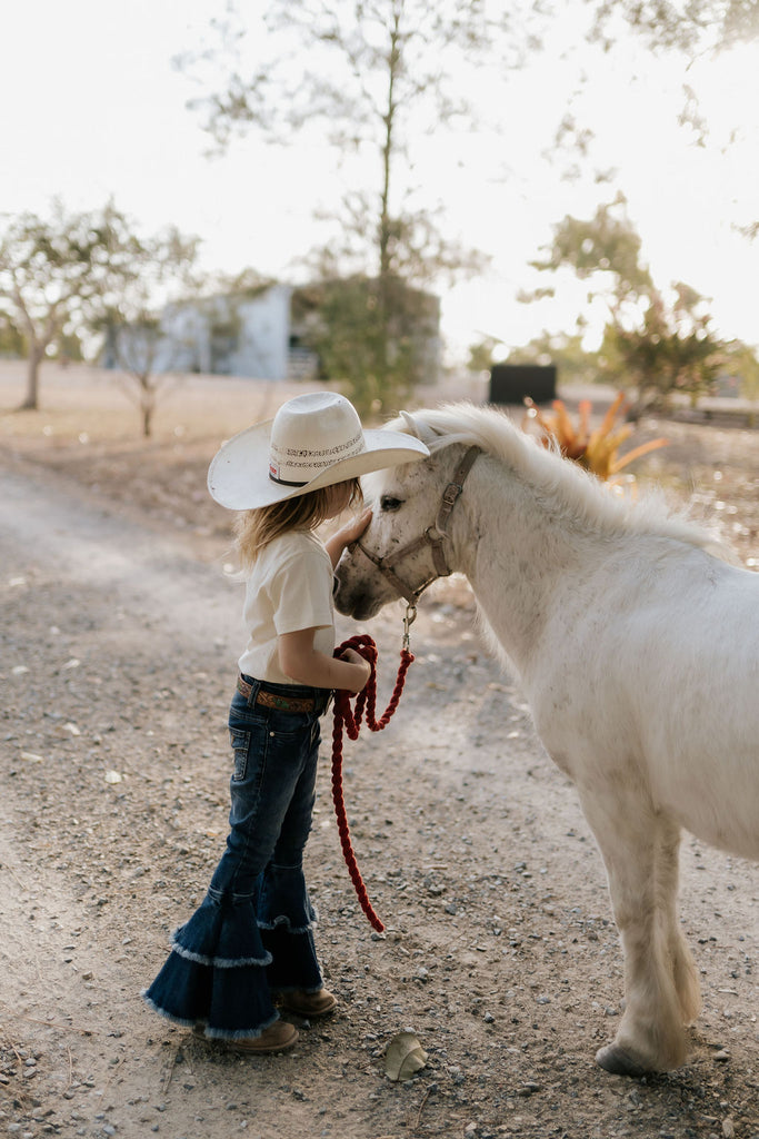 LW Dark Wash Bell Bottom Flare Jeans-Little Windmill Clothing Co