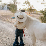 LIMITED EDITION Embroidered Tee - Kids - CREAM-Little Windmill Clothing Co