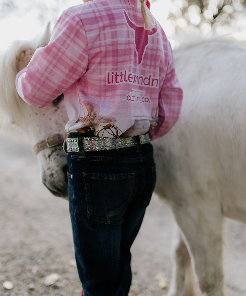 Little Windmill unisex bootcut jeans worn by child showing timeless bootcut country style