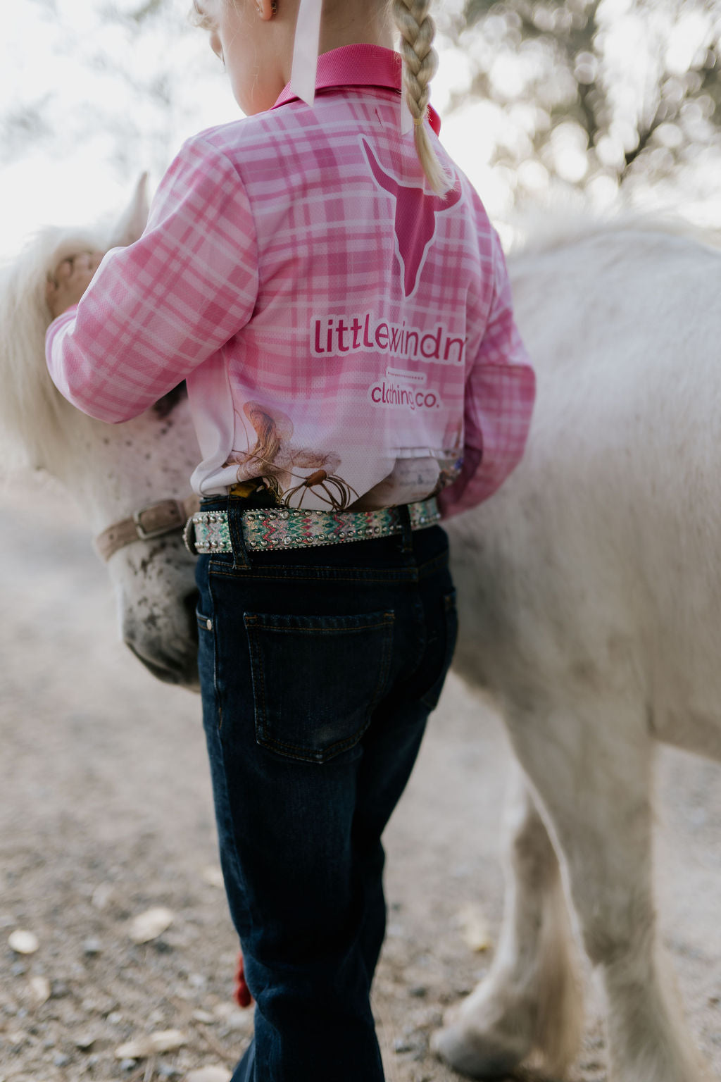 Little Windmill unisex bootcut jeans worn by child showing timeless bootcut country style