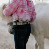 Little Windmill unisex bootcut jeans worn by child showing timeless bootcut country style