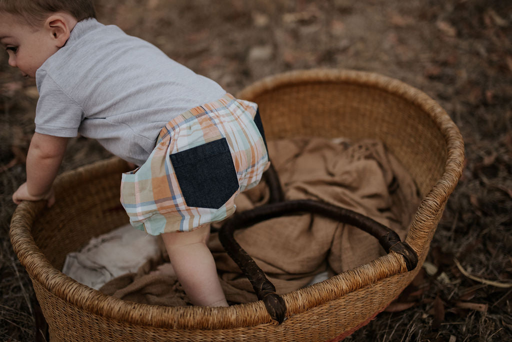 "Ryan" Buffalo Check Baby Bloomers-Little Windmill Clothing Co